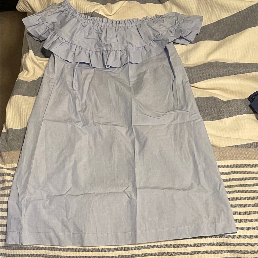 Light Blue Off-Shoulder Spanish Dress
